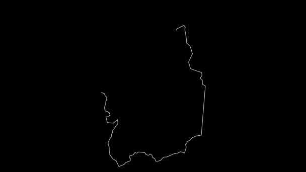 Uva Sri Lanka Province Map Outline Animation — 图库视频影像