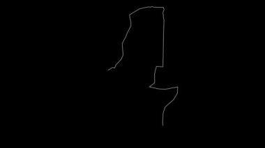 Faryab Afganistan eyalet haritası animasyon çizimi