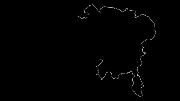 Batna Argelia Provincias Mapa Esquema Animación — Vídeos de Stock