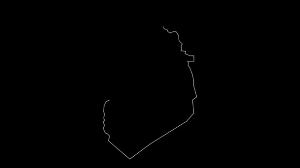 Bayadh Argelia Provincias Mapa Esquema Animación — Vídeos de Stock