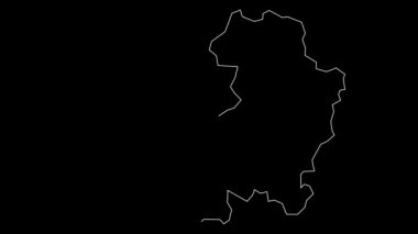 Aragatsotn Ermenistan ilinin haritası çizgi animasyonu
