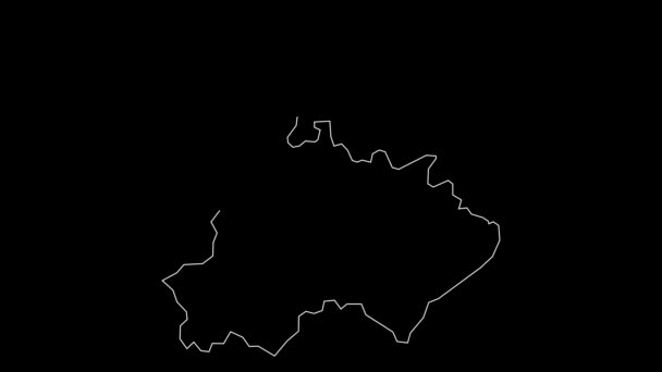 Tavush Armênia Mapa Província Esboço Animação — Vídeo de Stock
