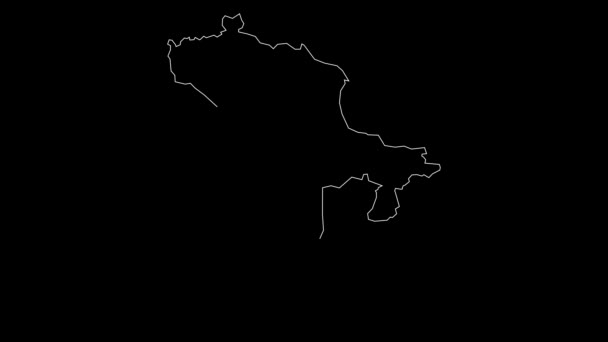Absheron Azerbaiyán Región Mapa Esquema Animación — Vídeo de stock