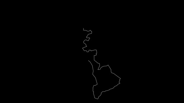 Карта Юхари Карабах Азербайджан Наметила Анимацию — стоковое видео