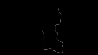 Donga Benin departmanının harita özeti animasyon