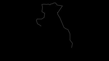 Bumthang Bhutan İlçe Haritası Animasyon