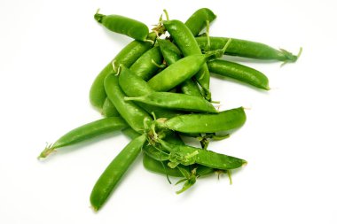 Bezelye Kabuğu, Bezelye Beyaz Arkaplanda İzole Edildi