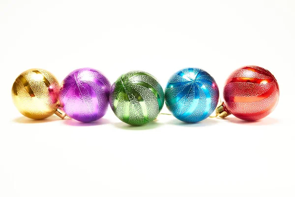 Christmas Balls White Background New Year Christmas Toys Holiday Christmas — Stock Photo, Image