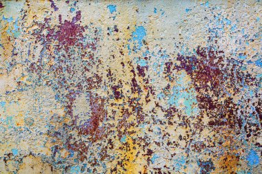 Eski boyalı duvar arka planı. çatlamış, eski duvar arka planına çizilmiş. yaratıcı imgeler