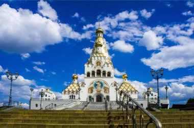 Minsk, Beyaz Rusya, mimari, 05-25-2018, Minsk Memorial Kilisesi tüm azizler ve bellek kurbanları, editoria