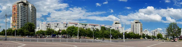 Bělorusko Minsk 2018 Panoramatický Pohled Budov Architektonického Komplexu Vostok Independence — Stock fotografie