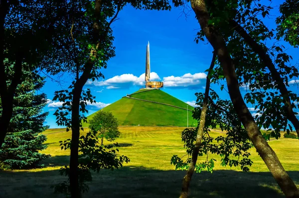 Vitryssland Minsk 2018 Monument Kurgan Fame Minnesmärken Understödjavärlden Kriger Nationell — Stockfoto