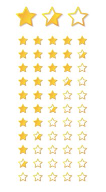 Geri besleme vektörü konsepti. Rütbe, memnuniyet seviyesi. Kullanıcı deneyimi. Müşteri geri bildirimi. Tüketici incelemesi. Sarı yıldız formunda geri bildirim