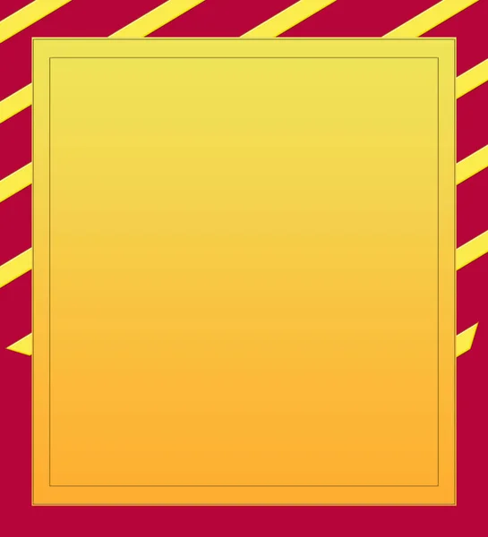 Moderne Leere Gelbe Rahmenbox Mit Lila Streifen Hintergrund Für Social — Stockfoto