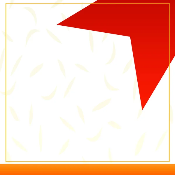 Modern Empty White Background Red Yellow Shapes Frame Template Social — 스톡 사진