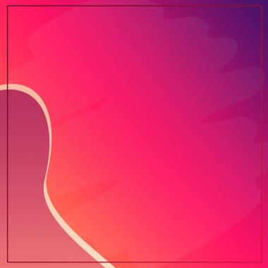 Sosyal Medya, Banner, Poster, Flyer & Card için Modern Boş Çerçeve ve Violet Gradyan Şablonu Şablonu.