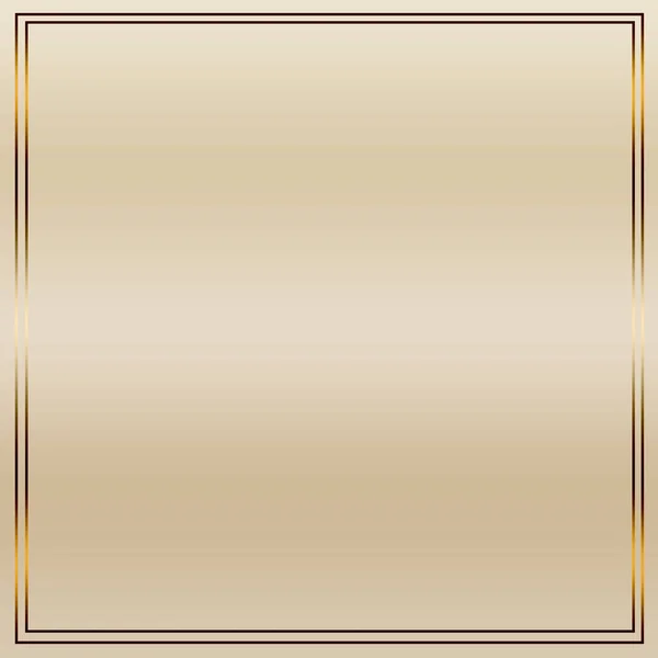空のクリームの背景テンプレート付きゴールデンブラックフレーム ソーシャルメディア バナー ポスター フライヤー カード用 — ストック写真