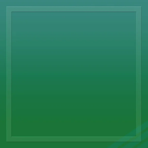 緑のグラデーション背景のモダンな空の透明フレームボックス ソーシャルメディア投稿 カード ポスター バナー 招待状 — ストック写真