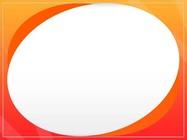Lingkaran Kosong Datar Modern Dengan Bingkai Putih Pada Gradien Oranye — Stok Foto