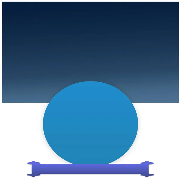 Círculo Azul Vacío Fresco Con Plantilla Fondo Rectángulo Para Pancarta — Foto de Stock