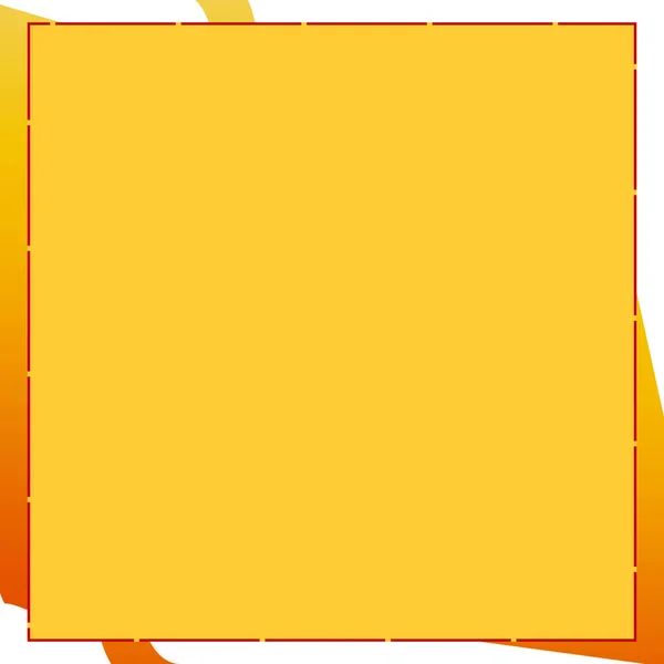 Golden Yellow Empty Square Brown Frame Modern Background Template Banner — Stok Foto