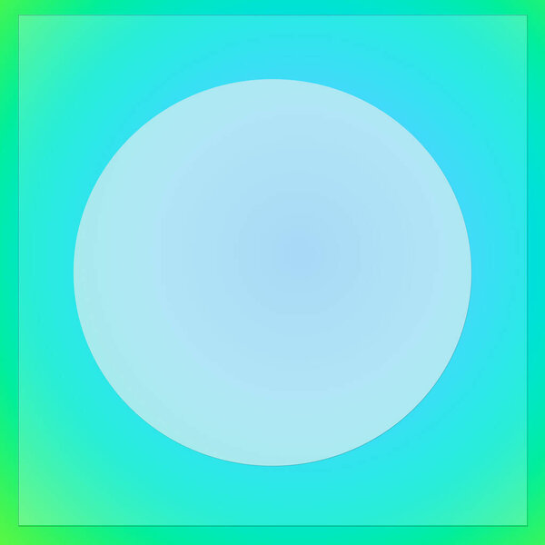 Empty White Circle On Blue & Green Colour Frame Background Template-For Banner, Poster, Cards & Social Media