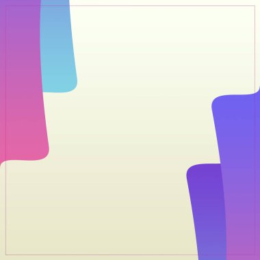 Boş Beyaz Arkaplandaki Modern Renkli Tasarımlar Banner, Poster, Kart ve Sosyal Medya Şablonu ile