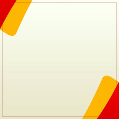 Banner, Poster, Kart ve Sosyal Medya için Turuncu Şablon Şablonu ile Boş Beyaz Arkaplanda Modern Sarı & Kırmızı Tasarım