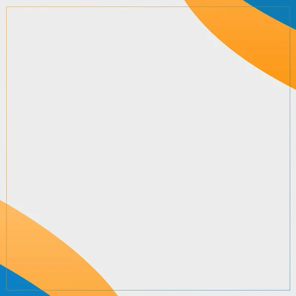 Modern Empty Orange Blue Design Background Frame Template Banner Poster — Stock Photo, Image