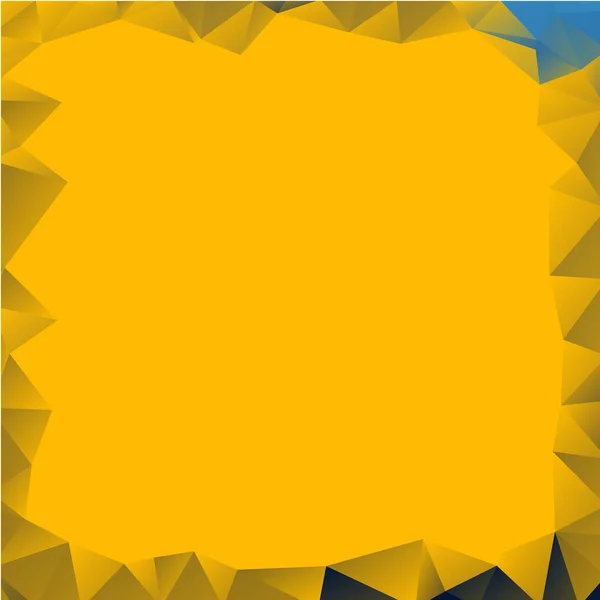 Marco Triangular Amarillo Abstracto Bajo Polivinílico Geométrico Fondo Poligonal Vector — Vector de stock