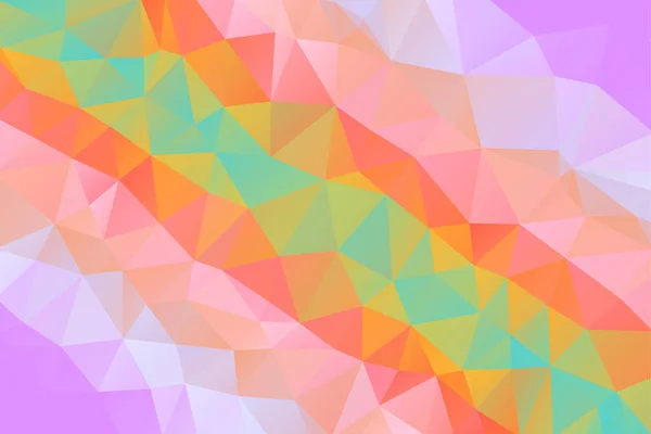 Bright Pastel Colores Abstracto Bajo Polivinílico Geométrico Triangular Fondo Vector — Archivo Imágenes Vectoriales