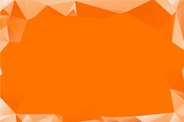 現代の白とオレンジの三角形のフレームテクスチャ抽象多角形の背景ベクトルイラスト — ストックベクタ