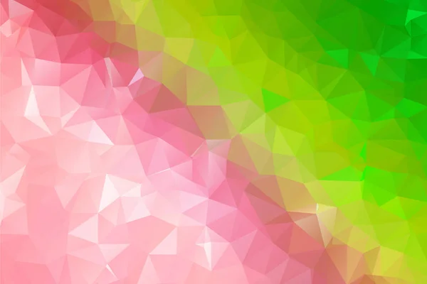 Rosa Grüne Kristalle Dreiecke Abstraktes Low Poly Gradient Polygonaler Hintergrund — Stockvektor