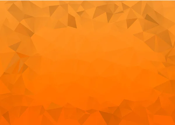 オレンジの抽象低ポリグラデーション多角形の背景ベクトルイラスト — ストックベクタ