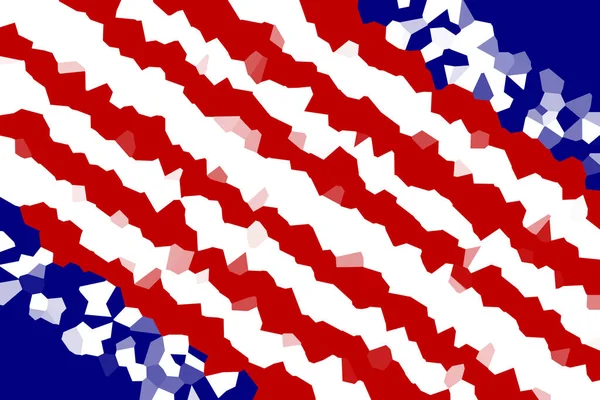 Red White Blue Blurred Smooth Low Poly Gradient Crystallize Stripes — 스톡 사진