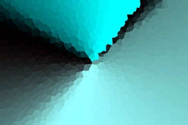 Cyan & Black Shades Low Poly Gradient Crystallize Background Illustration