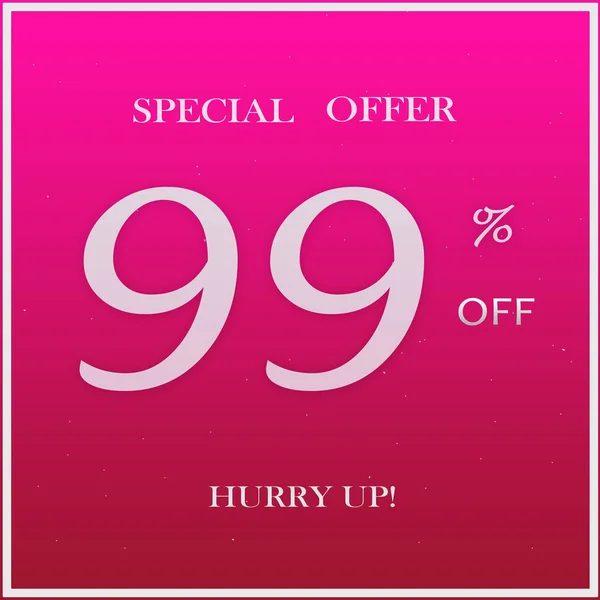 Pink Promotion Special Aanbieding Korting Banner Met Korting Haast Omhoog — Stockfoto