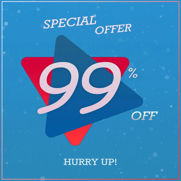 Creative Special Offer Discount Banner Спешите Оформить Текст Бирке Blue — стоковое фото