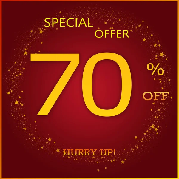 Special Offer Hurry Luxury Gold Yellow Text Brown Background Christmas — стоковое фото
