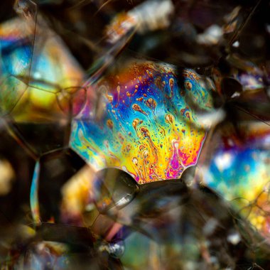 Psikedelik renkli arka plan sabun köpükleri