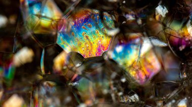 Psikedelik renkli arka plan sabun köpükleri