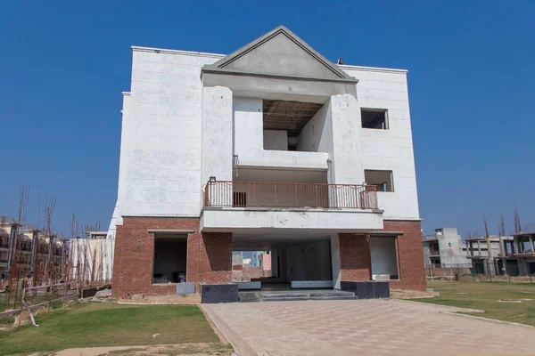 Nueva Construcción Gran Edificio Sonipat Haryana Julio 2019 — Foto de Stock