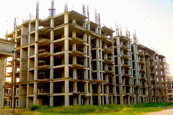 Ahmedabad Gujrat India June 2019 View New Construction Big Buildings — стокове фото