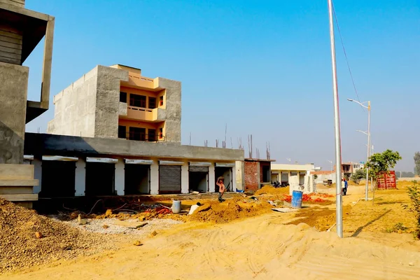 Jaipur Rajasthan India Июнь 2020 Взгляд Новые Современные Дома Джайпуре — стоковое фото