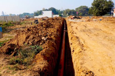 Pune, maharashtra, Hindistan, - Ocak 2020: Pune 'deki inşaat alanlarının manzarası