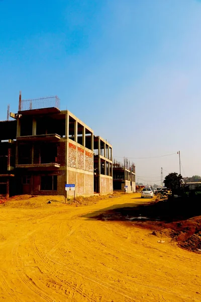 Ahmedabad Gujrat India March 2020 Abstract View New Construction Building — Stock Photo, Image