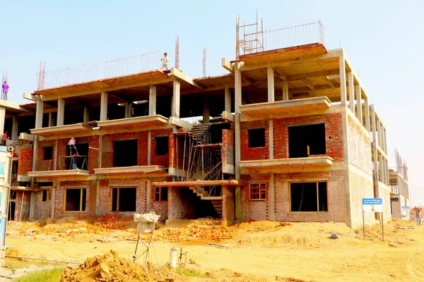 Ahmedabad Gujrat India March 2020 Abstract View New Construction Building 图库图片