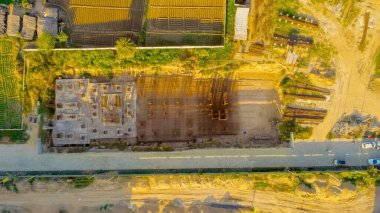 Kota, Rajasthan, Hindistan, Mart 2020: İşçi Partisi Kota 'da yeni binaların inşası üzerinde çalışıyor