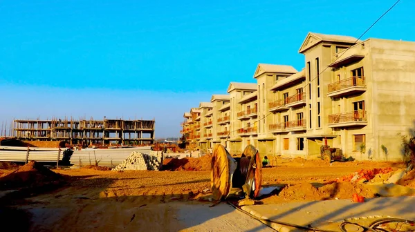 Kota Rajasthan Indie Marzec 2020 Praca Nad Nową Budową Budynków — Zdjęcie stockowe