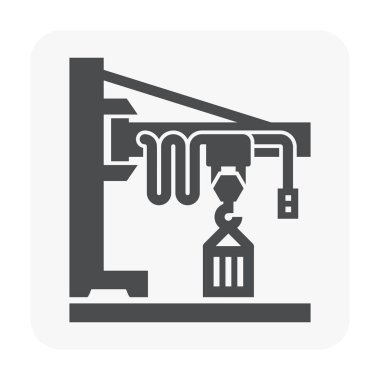 Beyaz simgesine genel gider vinç.